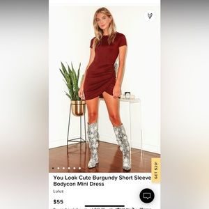 Lulus bodycon mini dress.